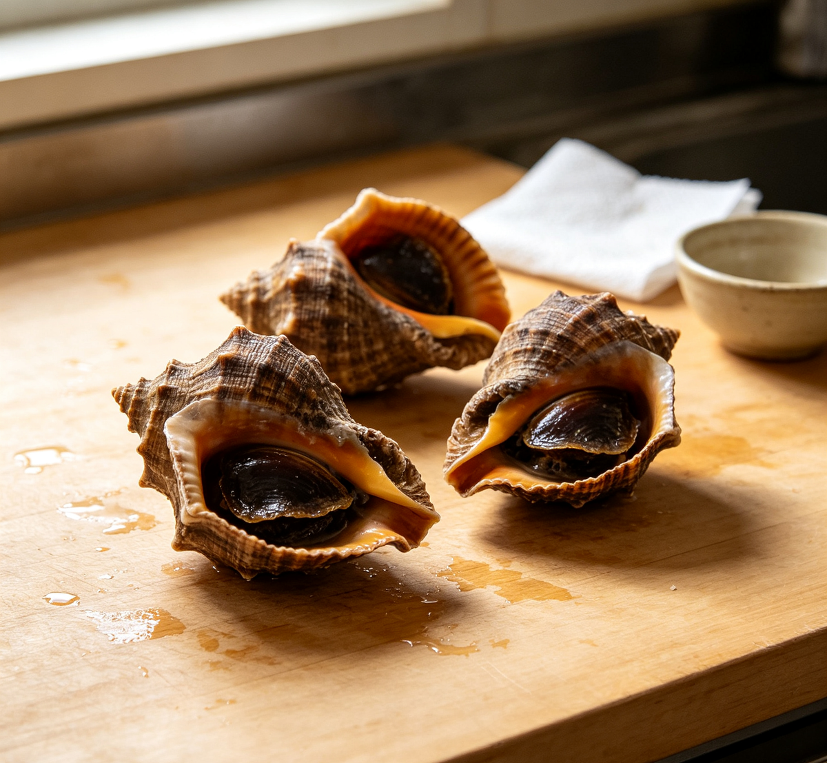 Steamed Sea Snails