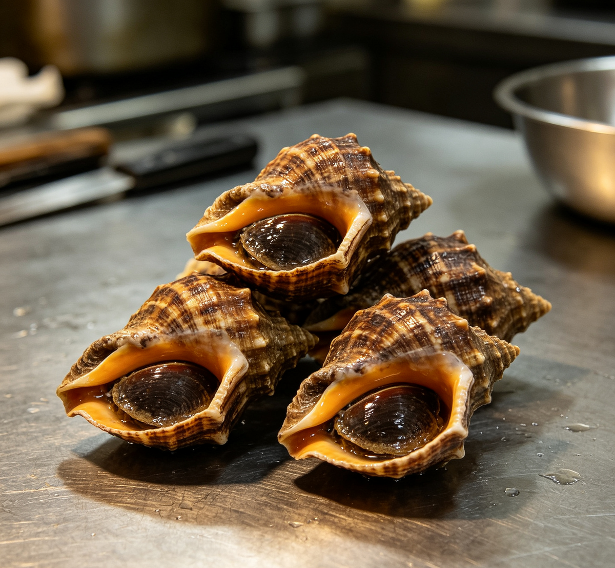 Steamed Sea Snails